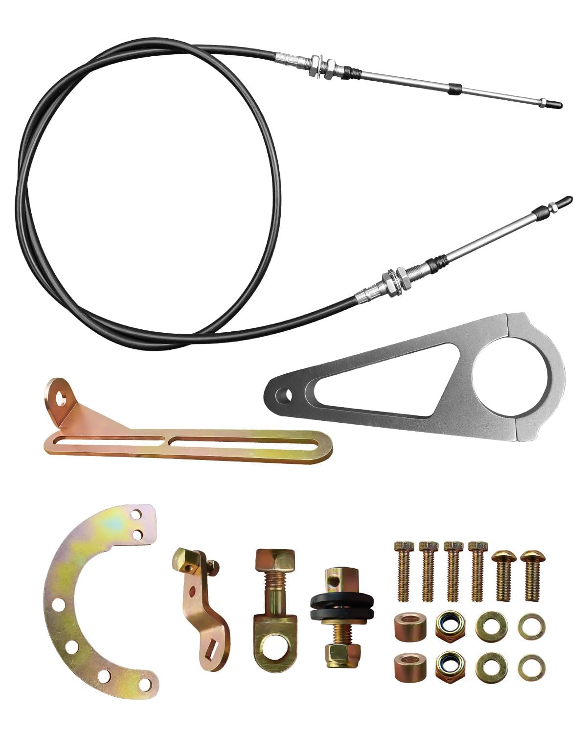 2 Inches Cable Column Adjustable Shift Linkage Kit Fit for GM TH350 TH400 700R4 TH200 2004R 4L80E Transmissions Replace ACA-1804 LB01-ACA-1804