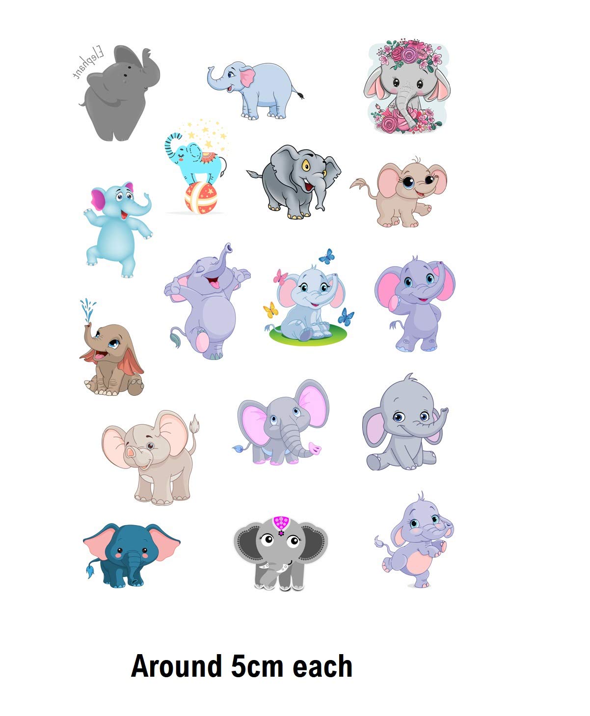 Elephant Collection (Elephant c2 Iron on Transfer Sheet)