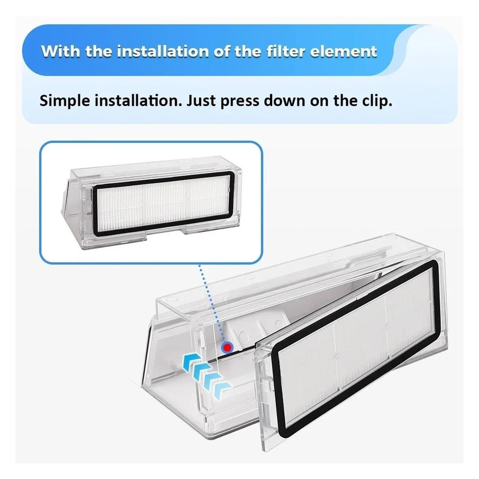 Accesorios De Filtro HEPA Caja De Polvo, Compatible con Roborock