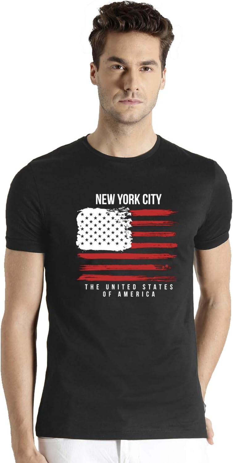 ADRO Men's 100% Cotton Regular Fit T-Shirt