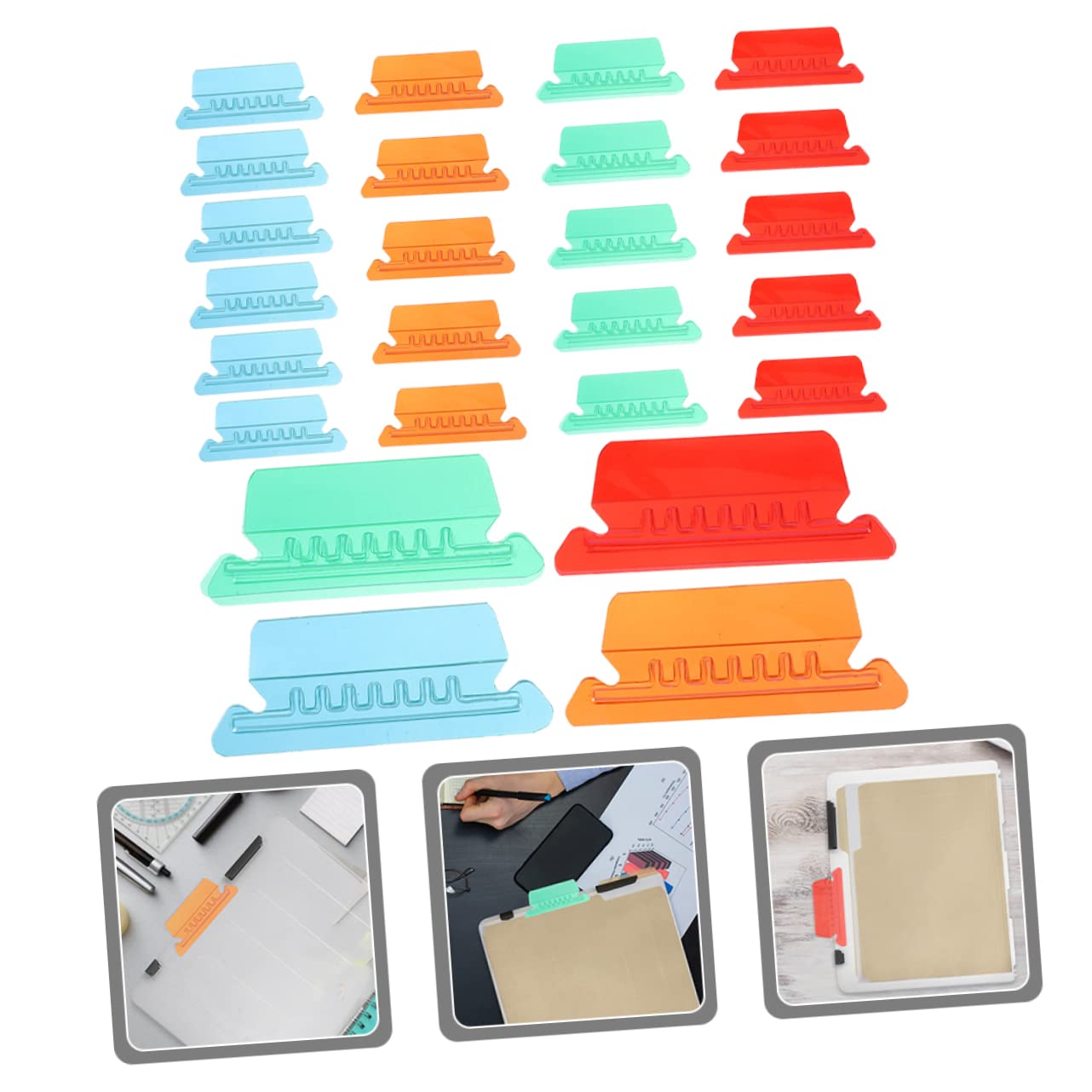 OSALADI 4 Set Etichette Trasparenti Per Sospese Inserti Colorati Arancione Per Archiviazione Documenti Ufficio Scuola Organizzazione Facile E Resistente 40 Pezzi * 4
