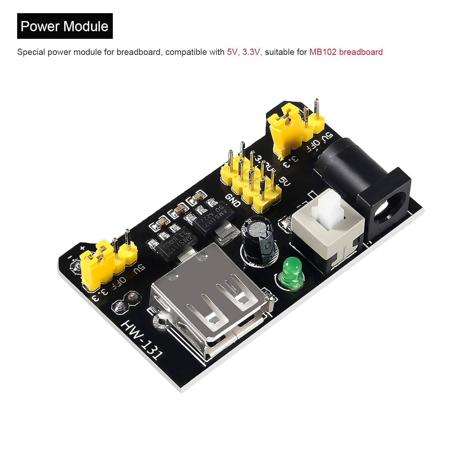 830 punti Breadboard,senza saldatura Breadboard Breadboard Kit con cavo jumper wire,adattatore di alimentazione,cavo DC,per test elettronici fai da te Mini Breadboard