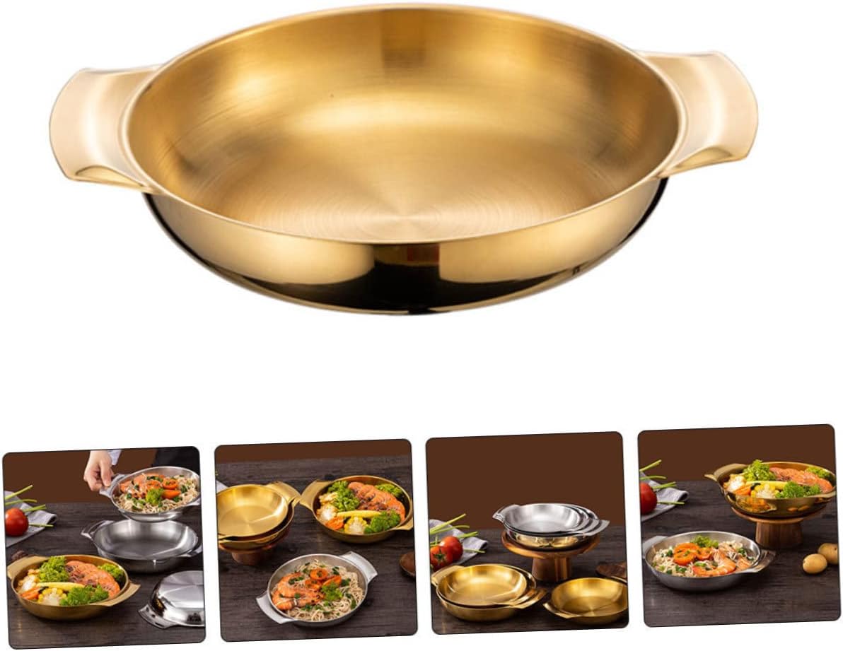 Cabilock Korean Style Stainless Steel Seafood Pot with Double Handles