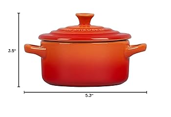 Amazon.com: Le Creuset Stoneware Mini Round Cocotte, 8 oz
