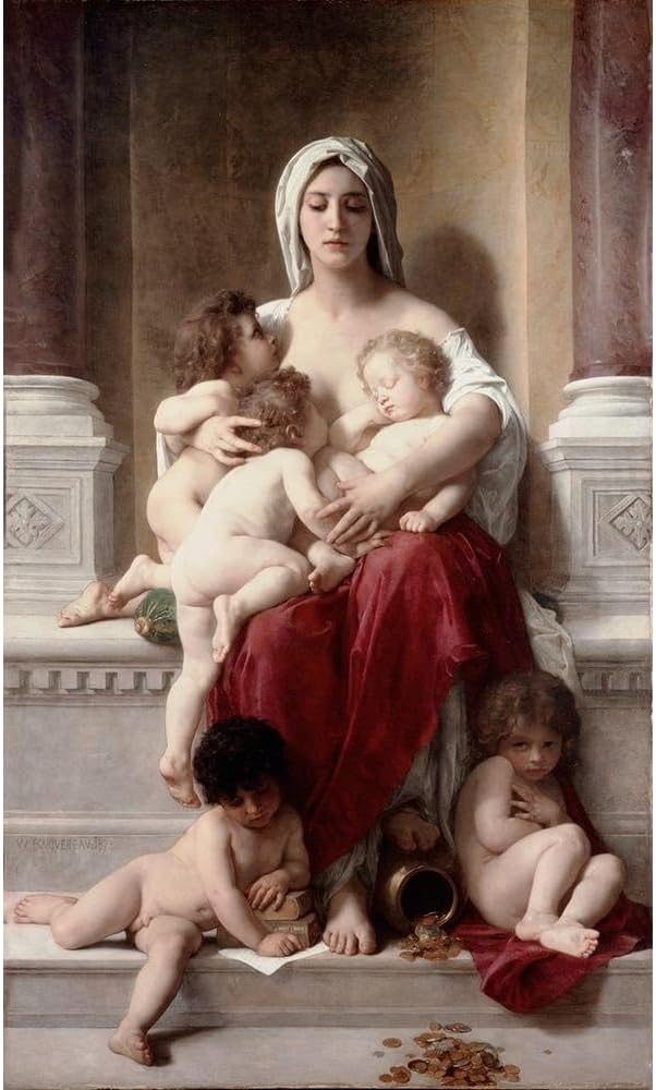 ArtDirect Charity Unframed Art Print Giclee Poster by Bouguereau, William-Adolphe - Ready for Framing with Customization Sizes 6x10, 8x14, 12x20, 21x36, 29x48, and 36x60 Inches