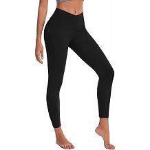 Womes Crossover High Waisted Yoga Pants Leggings