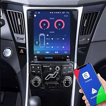 Android 13 Car Stereo Radio for Hyundai Sonata 2010-2015 9.7 Inch Touch Screen with Wireless Carplay Android Auto Mirror Link GPS Navi Bluetooth FM WiFi+Backup Camera&MIC