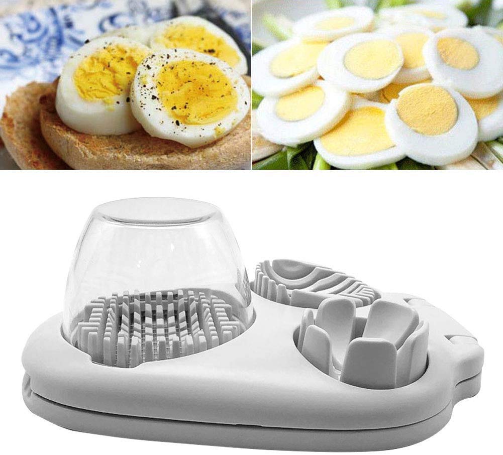 Cortador de huevos 3 en 1 de acero inoxidable ProLeo, Abridor Huevos Cocidos, Utensilio de Cocina