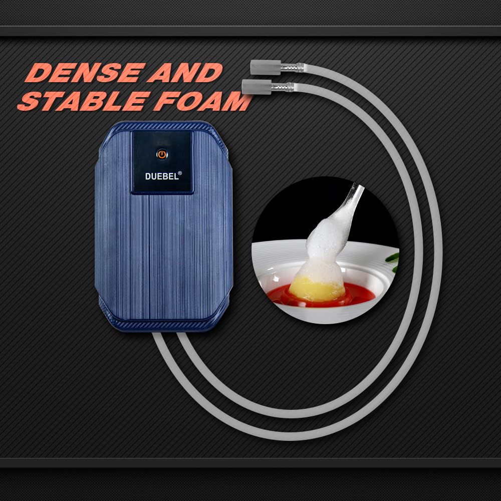 DUEBEL Kit generatore di schiuma per cucina molecolare, ricaricabile, portatile, efficiente, kit per la produzione di schiuma per alimenti, strumento creativo da chef per cucine progressive, blu navy