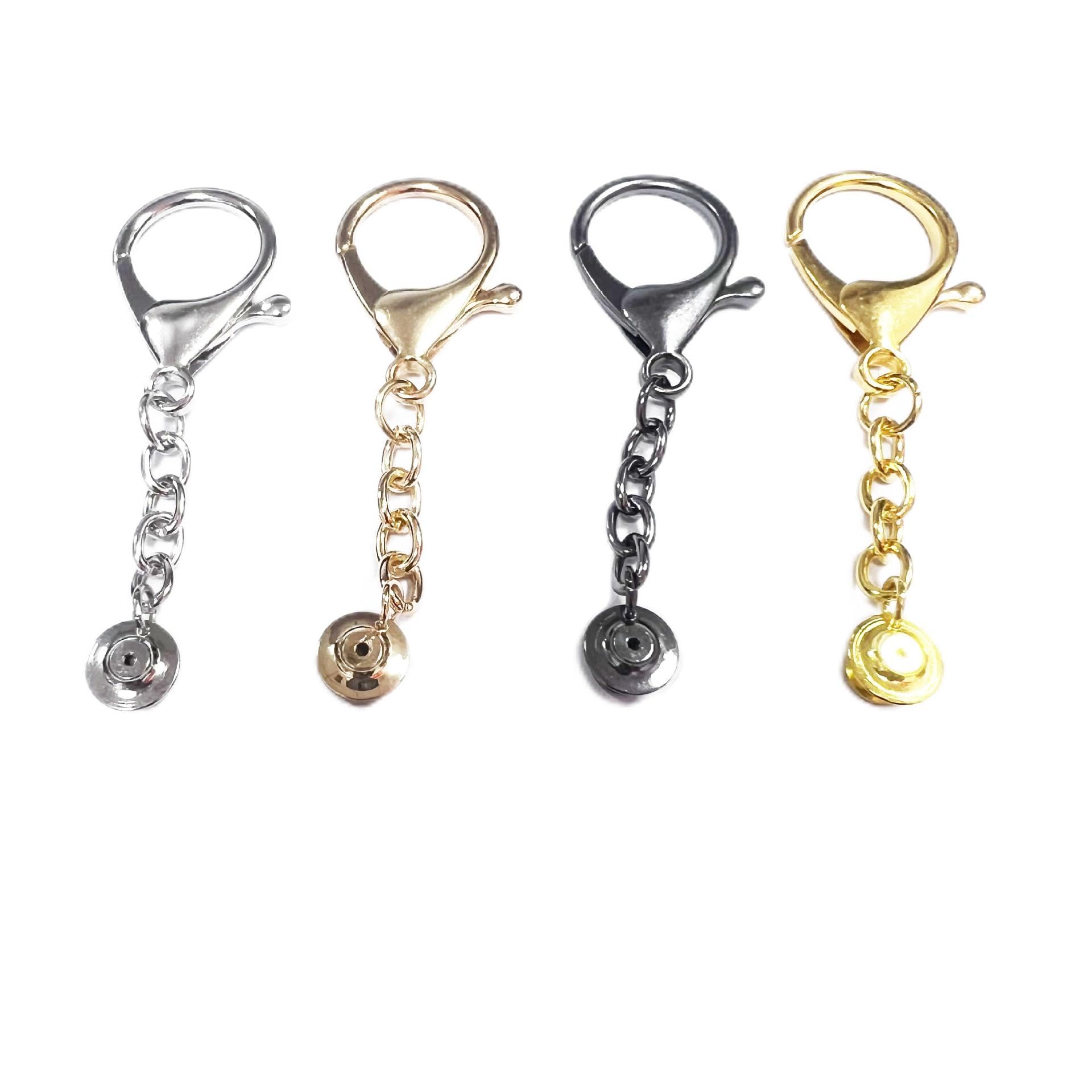 [Kelain] バッジ パーツ ピンバッジ 留め具 キーホルダー 4色セット 落下防止 缶バッジ キーホルダー 変換 取り付け簡単 丈夫 耐久性 金属製 7.5x2.3cm アクセサリー DIY 汎用
