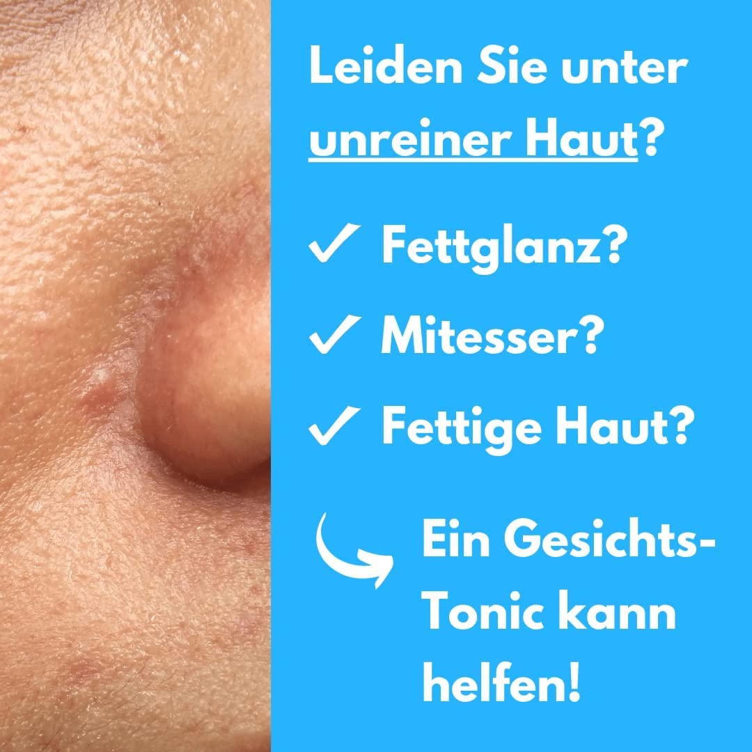 benevi Gesichtstonic 5 x 200 ml klärendes und reinigendes Tonic für fettige Haut. Beseitigt den störenden Fettglanz, löst Hornzellen und Mitesser, beruhigt und erfrischt die Haut.