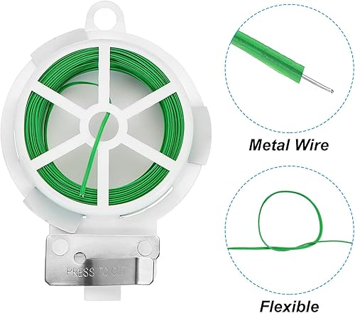 Miniatura 3 de PATIKIL Lazos giratorios de 65 pies65.6 ft, paquete de 3 lazos de polietileno para plantas de jardín con cortador reutilizables para jardinería,