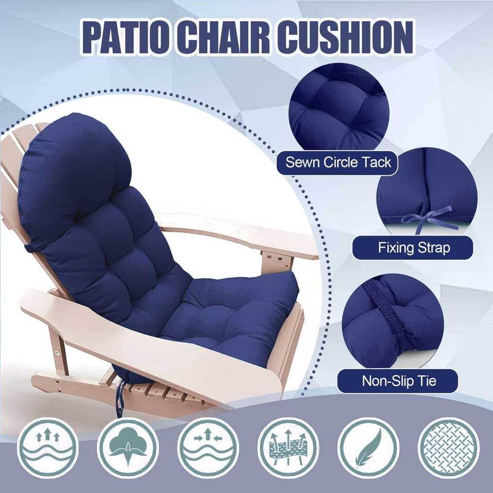 Coussins pour Fauteuil à Bascule, Ensemble de Coussins de Remplacement Résistants à l'eau pour Fauteuil à Bascule pour Terrasse, Porche et Jardin, Coussins d'intérieur/Extérieur ,Dark Gray,1 Piece