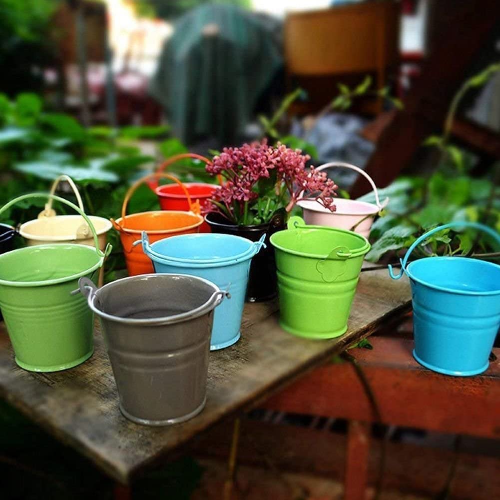 10 Vasi Portafiori Pensili, Vasi Di Fiori in Metallo, 10 Colori Vasi Da