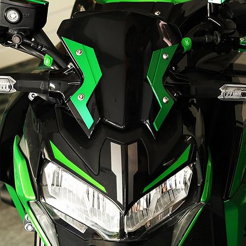 Vista 5 de MOWOK Para Kawasaki Z900 Z900SE Z 900 ABS 2020 2021 2022 2022 2023 2024 Accesorios de motocicleta Parabrisas Parabrisas Placa decorativa (rojo)