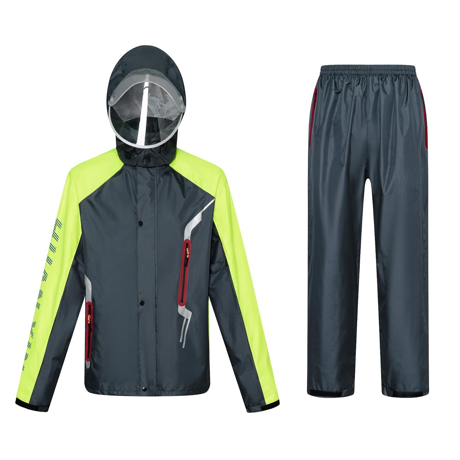 Ynport Crefreak Herren Regenanzug Outdoor Wasserdichter Over