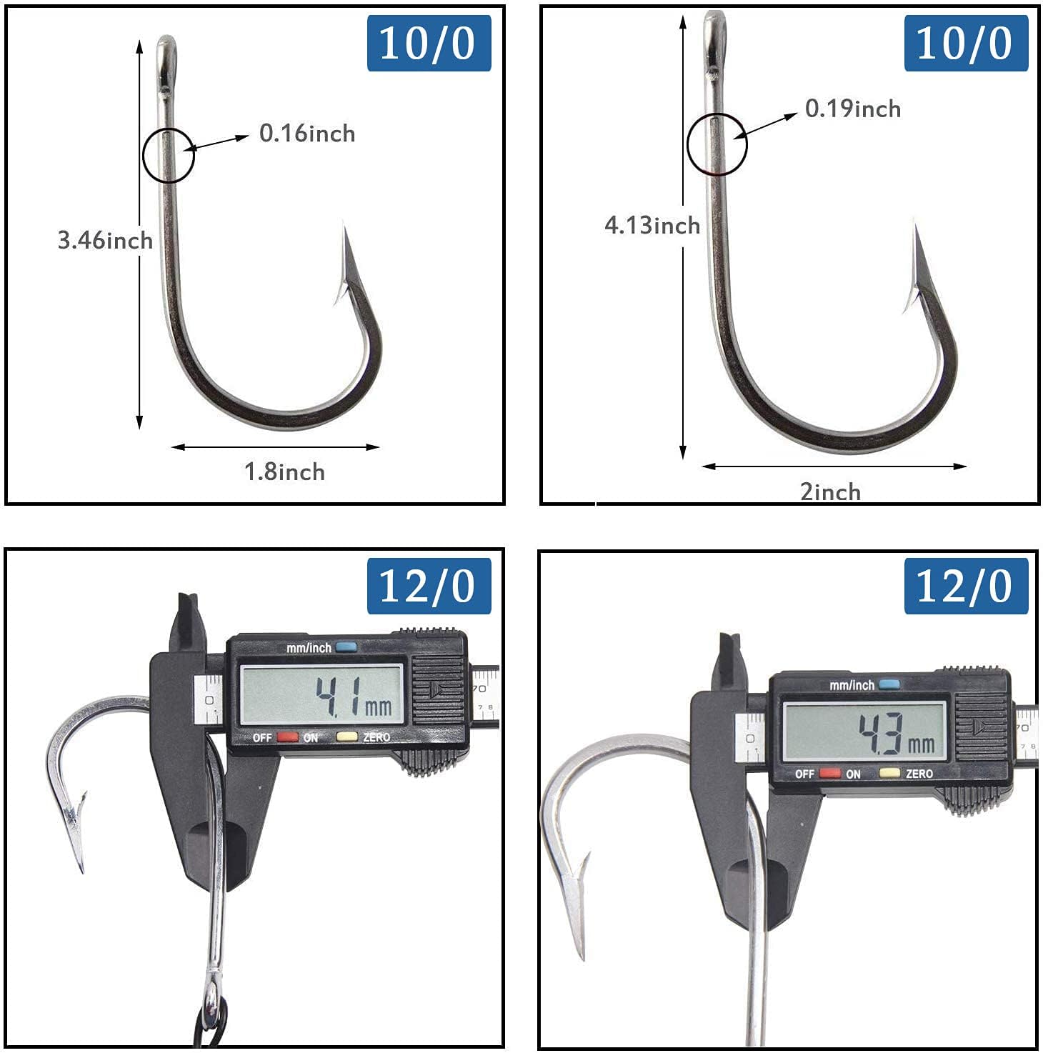 Twin Hooks Rig Stainless Steel Jig Hooks Heavy Duty Shark Rigs Cable Leader Rigging Saltwater Sea Fishing Big Game Carp Fishing Tackle Accessories (12/0-2PCS) - Image 3