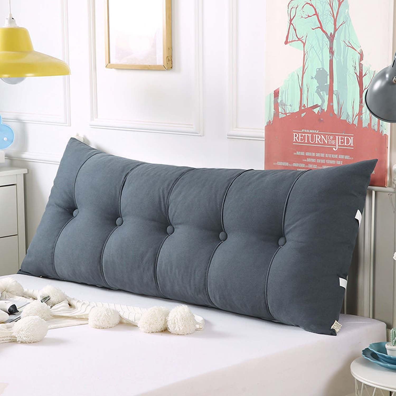 Cuscino Schienale Letto E Divano CuscinoLetto Premium 60/80/120/140/150/160/180/200cm Singolo/Matrimoniale Cuscini Testata letto Removibile Lavabile Lettura Schienale ( Color : #1 , Size : 180x60x20cm