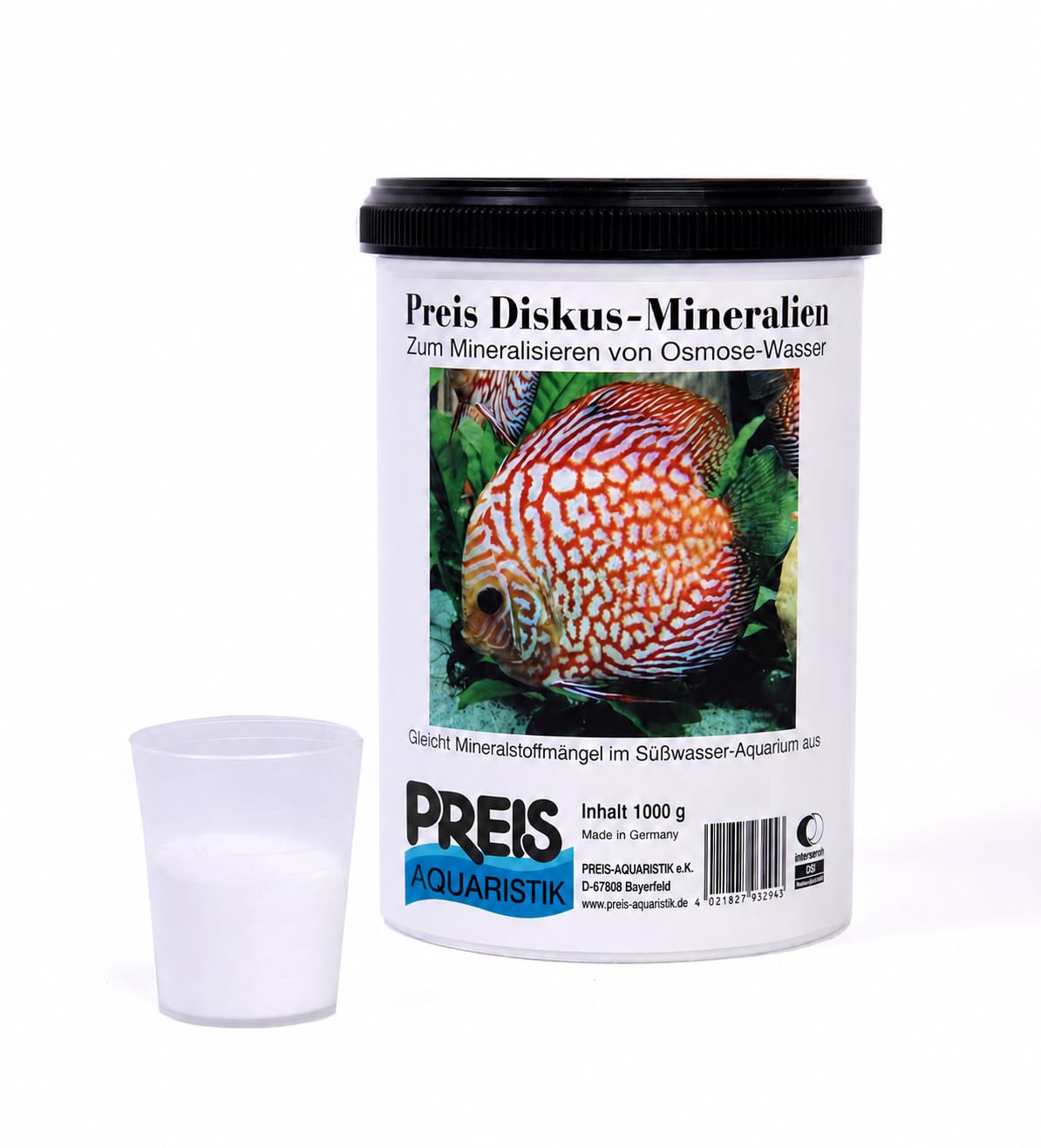 Smart-Planet by Preis Aquaristik - Minerales originales Diskus para agua de mar y agua dulce acuario 1000 g - para peces de discoteca