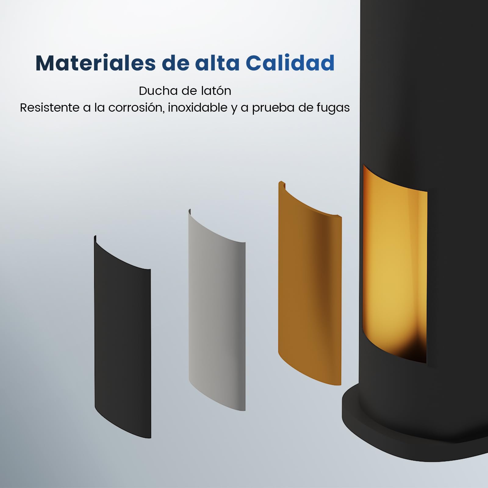 EMKE Grifo de Baño Negro Mate, Mezclador de Latón con Cartucho Cerámico y Aireador, Instalación Fácil, 166x152x45 mm, Grifo de Lavabo Duradero, Ahorro de Agua