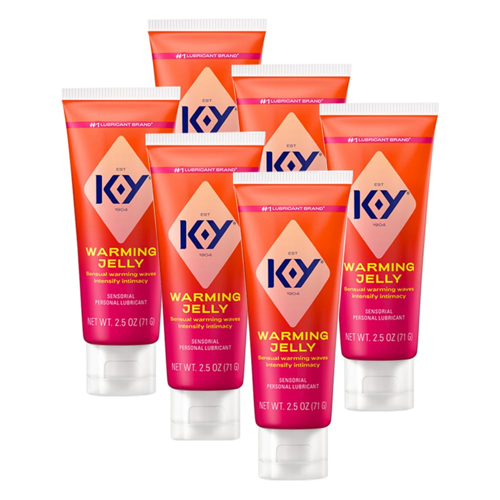 K-Y Warming Jelly Glycerin Based Formula 2.5 Fl Oz. Sensorial Personal Lubricant for Men, Women and Couples & Safe to Use with Latex Condoms (6 Pack)