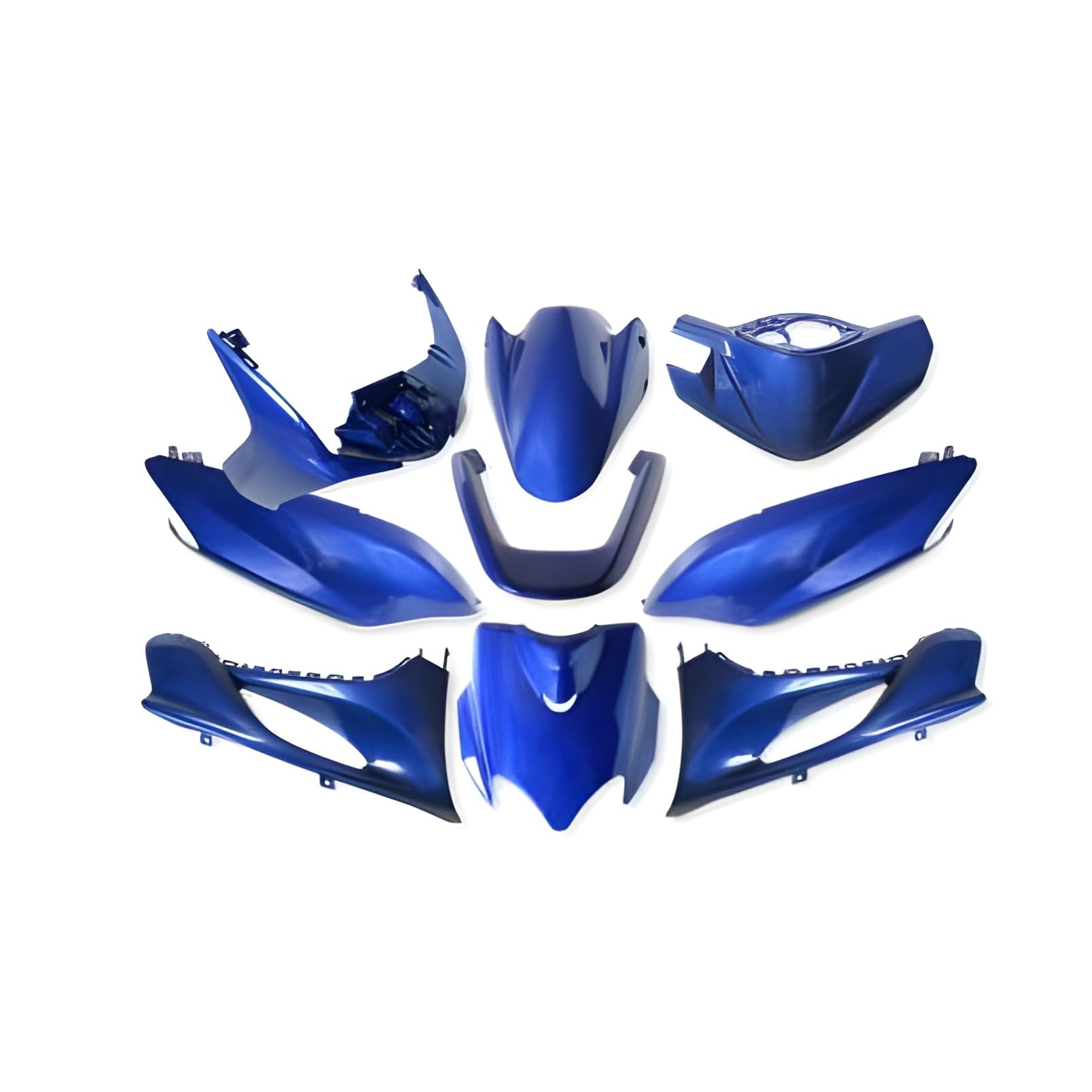 Canaletas Styl epro Completo, de 9 Piezas para Yamaha Jog R Azul Metalizado