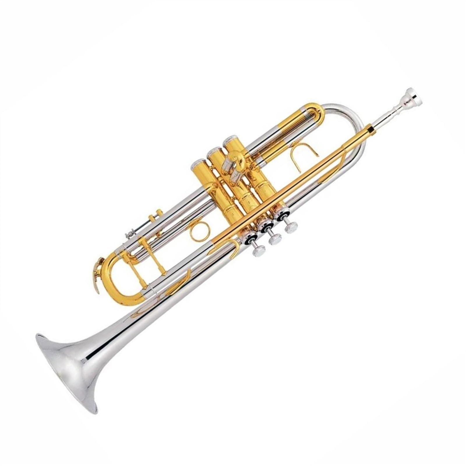 Standard Trompeten Mittelklasse-Kupfernickel-B-Trompete Professionelles Langlebiges Instrument Aus Rostfreiem Stahl Mit Vollem Klang