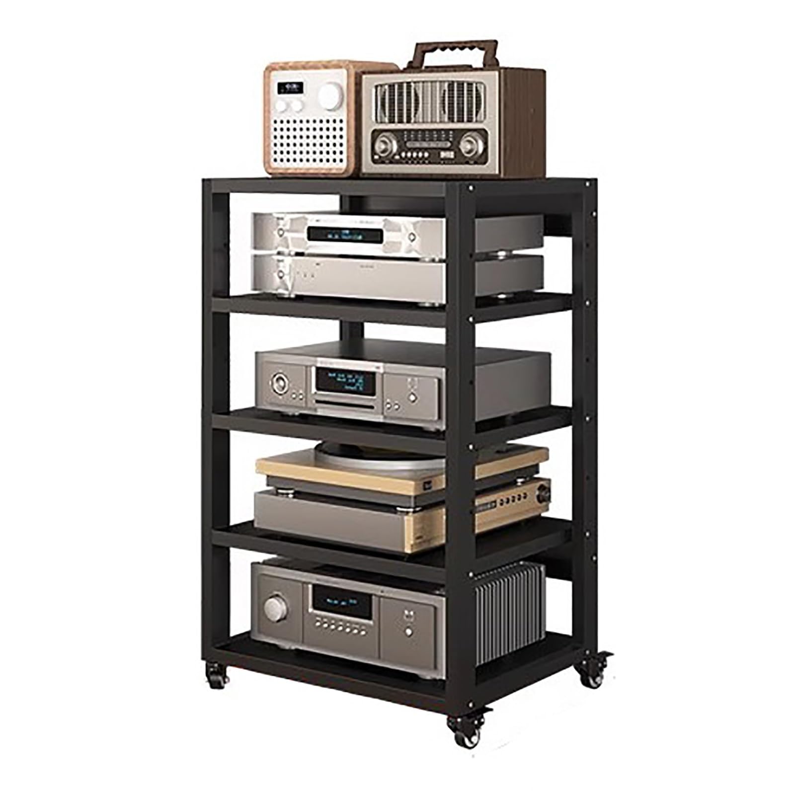 Meubles en vinyle pour tourne-disque et collection de disques