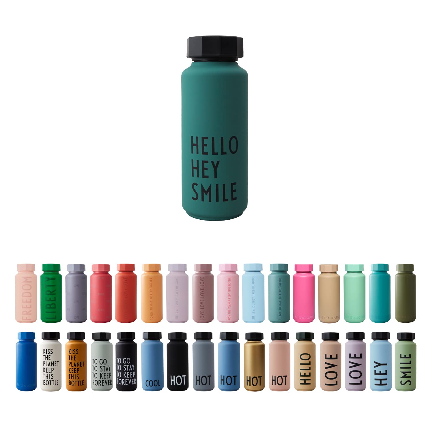 Design Letters Thermosflasche 500 Ml | Weihnachtsgeschenke Kleinigkeiten, Weihnachtsgeschenke für Frauen & Weihnachtsgeschenke für Männer | Thermoskanne | Isolierflasche Edelstahl 12h heiß 24h kalt