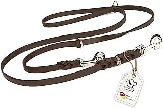 Hundeleine Leder 2m geflochten