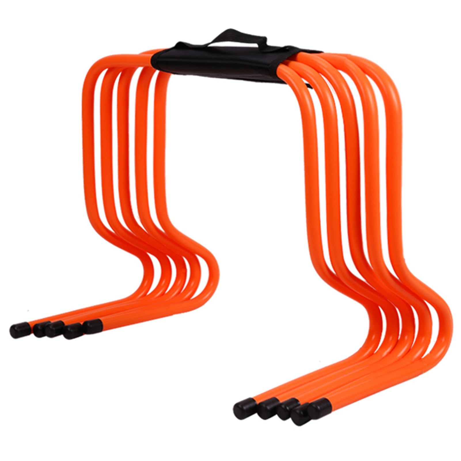 Haies d'agilité orange transportables pour en finir avec le matériel encombrant