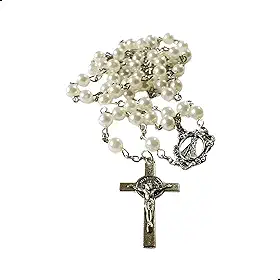 Terço Colar Nossa Senhora Aparecida Hematita 6mm