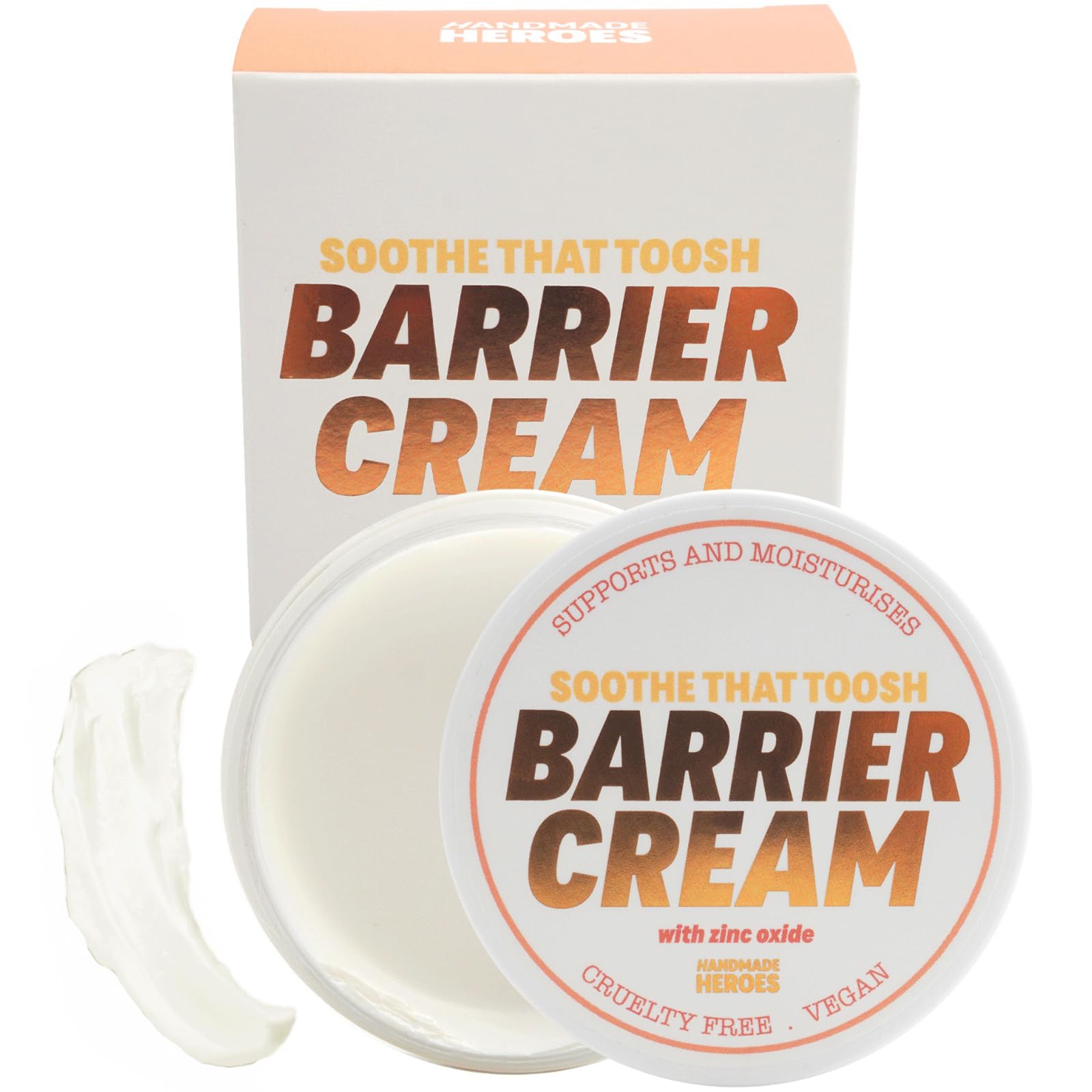 Handmade Heroes 100% Natural Diaper Cream for Infants and Adults, Soothes Troubled Skin and Redness, Baby and Adult Rash Cream and Butt Paste 1.4 oz