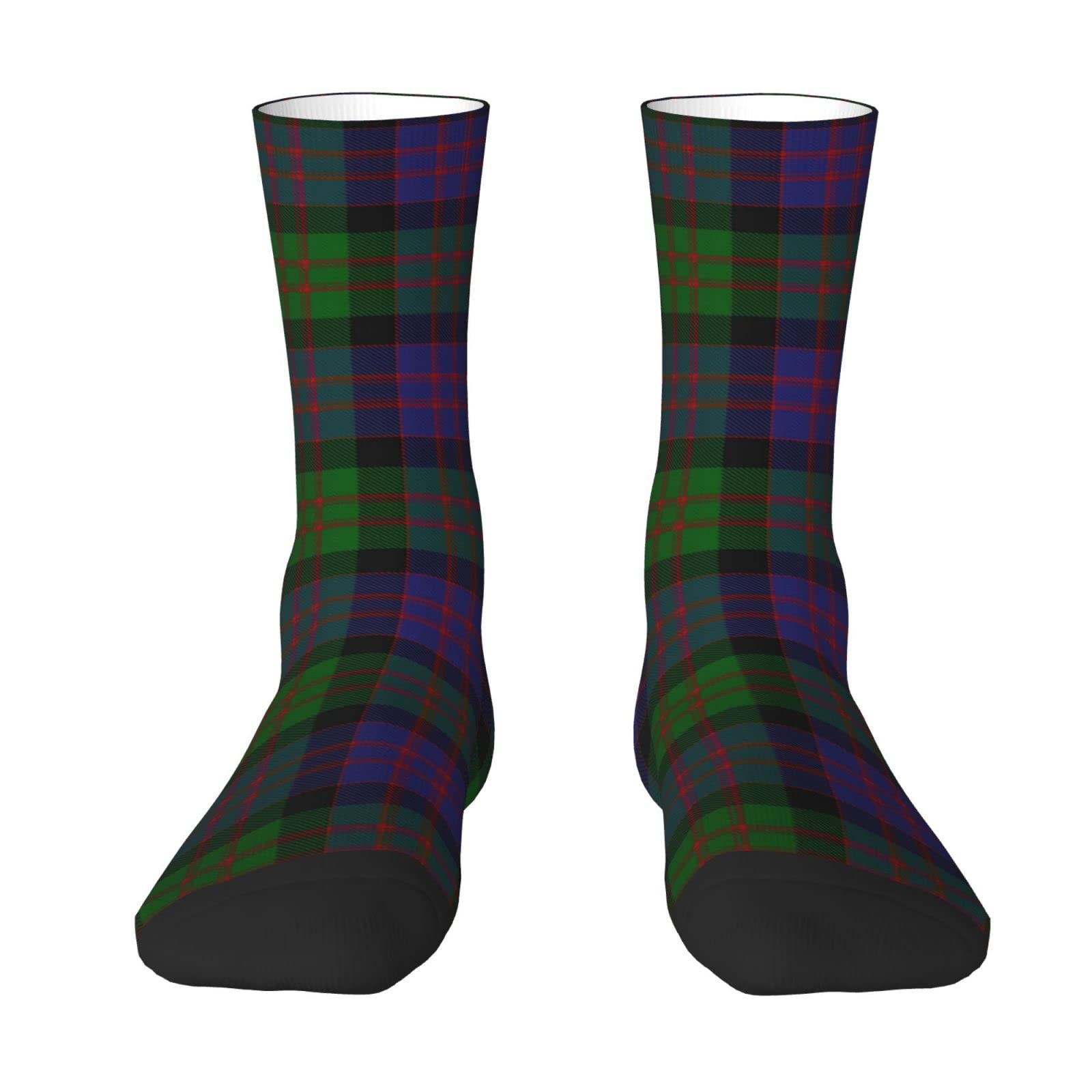 Oudrspo Unisex Scottish Clan Macdonald Donald Tartan Men & Women Crew Socks,Tartan Plaid Novelty Fashion Casual Crew Tube Sock Athletic Sports Dress Socks