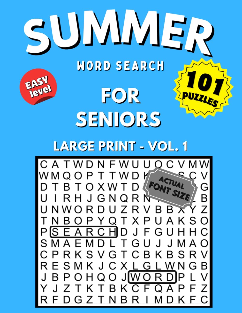 Summer Word Search: Large Print Easy Puzzles for Seniors