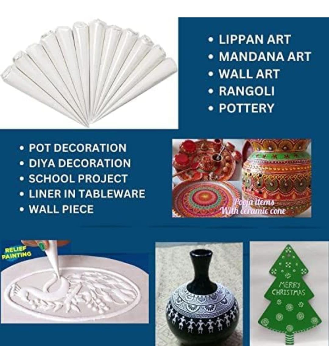 Golden Ceramic Cones for Lippan Art - DIY Crafting -13