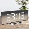 LED Grade Curved Digital Desk Clock with Valkyrie Alarm