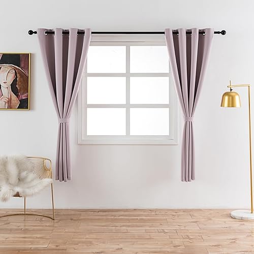 Vista 73 de Mangata Casa - Cortinas opacas para dormitorio, 2 paneles, cortinas térmicas para ventana, para sala de estar, cortinas que oscurecen. Azul marino