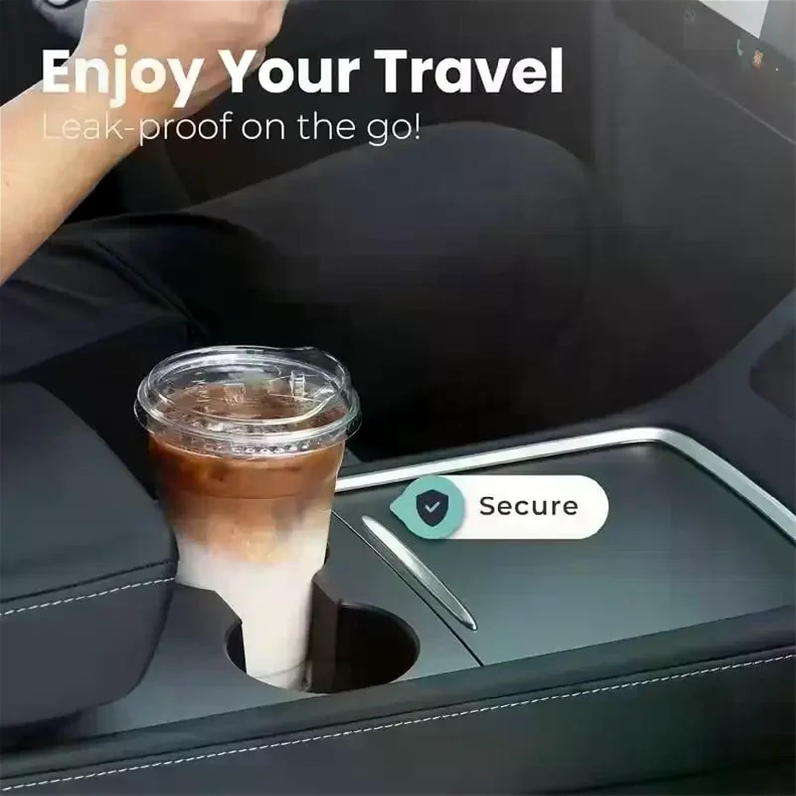 100 Stück transparente Plastikbecher mit Deckel for Partys für Party & mehr | 16-Unzen-Becher for Eiskaffee-Bubble-Tea, auslaufsicher