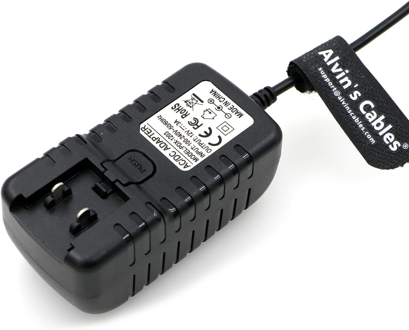 Alvin's Cables BMPCC 4K 6K Universal AC Power Supply Adapter for Blackmagic Pocket Cinema Camera 4K 6K DC 12V with UK EU AU US Plugs