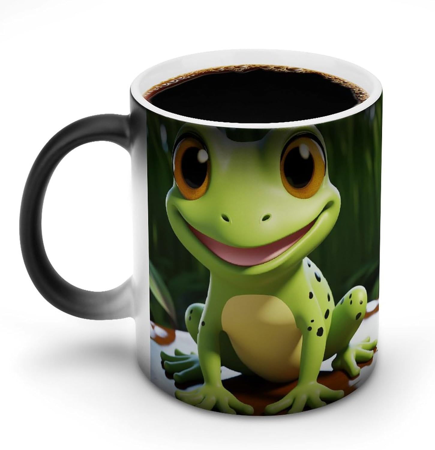 Color Changing Mug Cute Frog Printed Ceramic Coffee Mug Heat Changing Sensitive Mug Magic Heat Changing Coffee Mug Novelty Coffee Mugs