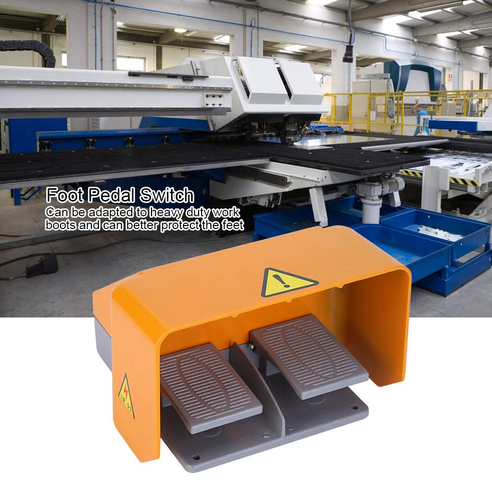 ANKROYU YDT1 18 380VAC Dual Foot Pedal Switch, Machinery Resettable Manual Stroke Counter, Dual Electrical Switches, Pull Type Counter for Lathes Pillar Drills