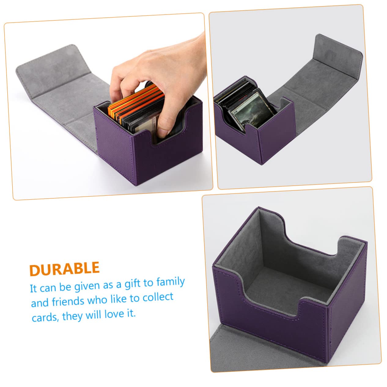 UPKOCH 2pezzi Scatola Porta Carte Collezionabili Pu Organizer Per Giochi Di Carte Design Compatto Con Scomparti Per Materiale Sicuro e Affidabile Per Appassionati Di Giochi