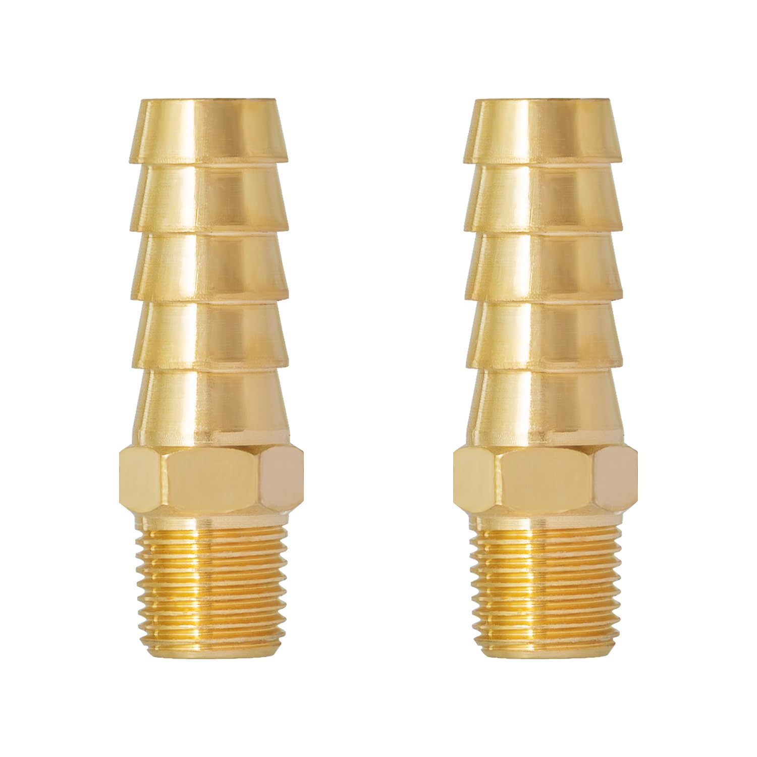 SUNGATOR 1/8" NPT to 3/8" Barb, Hose Barb Fitting, Air Hose Fitting, 2-Pack