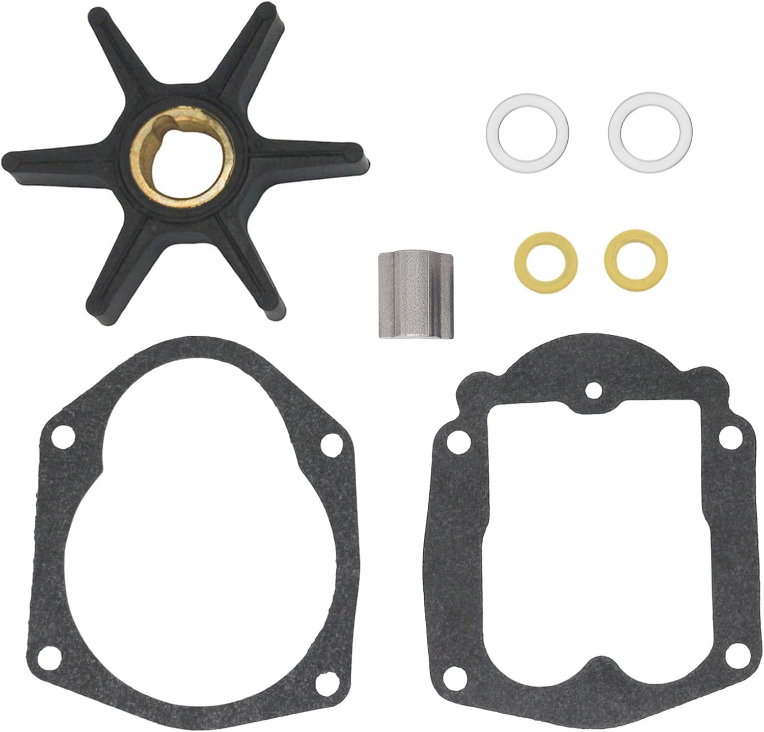 85089 Marine Water Pump Impeller Service Kit Compatible with Mercury Mariner 18 25 30 40 45 50 HP Boat Outboard Motor Replacement 821354A1 Sierra 18-3057 18-4531