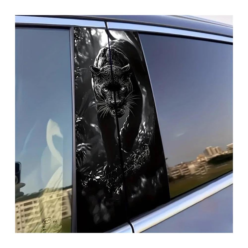 Decorative Items 2pcs Car B-Pillar Decals Tiger Pattern Auto Center Pillar Waterproof Sticker