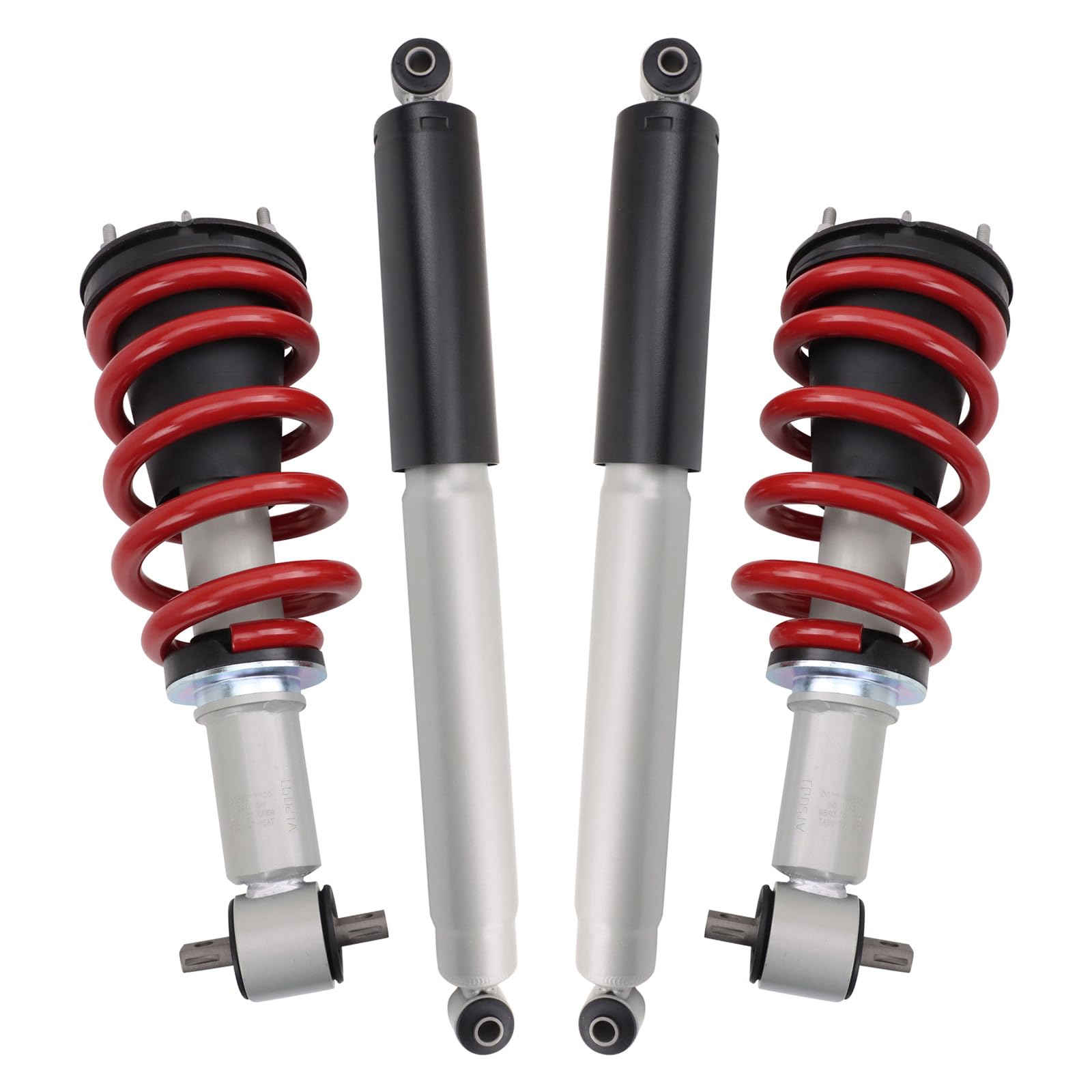 TRQ Complete Shock Assembly & Shock Absorber Kit Performance Front & Rear Compatible with 2014-2018 Chevrolet Silverado 1500 2019 Silverado 1500 LD GMC Sierra 1500 Sierra 1500 Limited