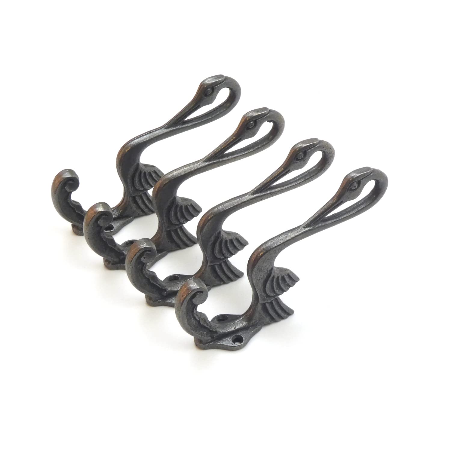 Oakcrafts Heron Design Coat Hook - Pack Of 4 Hooks