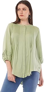 Style circle Women's Viscose Plated Round Neck 3/4 Sleeves Comfortable Price In India