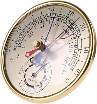 5 Min Max Thermometer Hygrometer Wall Mount Hanging Analog Temperature Humidity